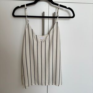 White tank blouse with design detail